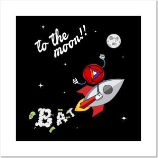 BAT to the moon !! Posters and Art